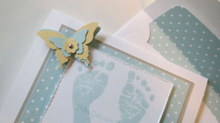 Baby Karte 1a Stempelwalkuere