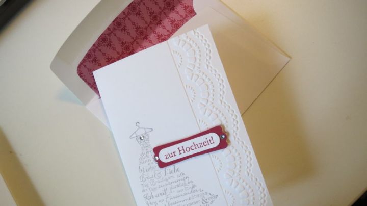 Simple Wedding Karte Stempelwalkuere