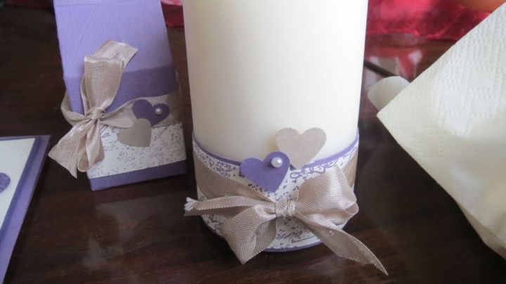 Pflaumenblau Hochzeit Kerzen Gast Geschenke 2aStemepelwalkuere