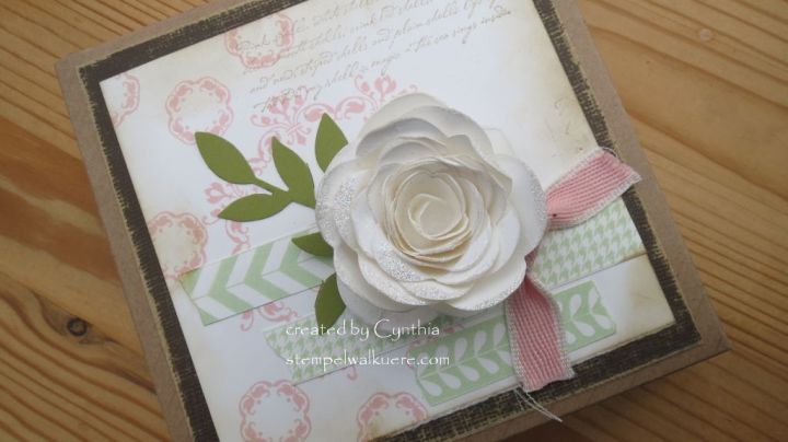 White glitter Rose Box 1