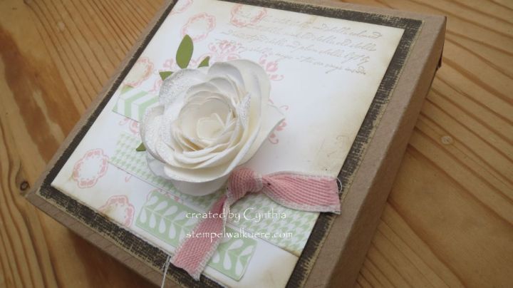 White glitter Rose Box 3
