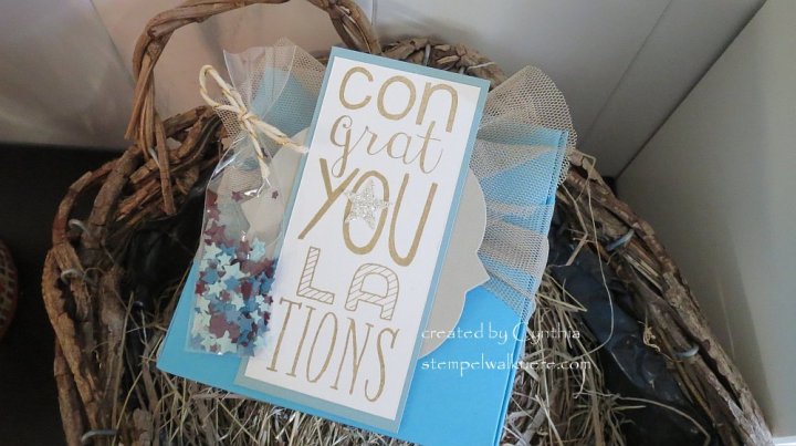 Congratulations 6x6 Punch Board Box Stempelwalkuere 2