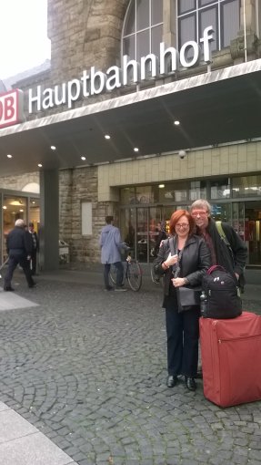 Uwe and I Bahnhof Aachen