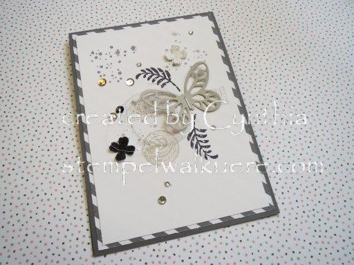 Neutral Butterfly card Stempelwalküre 1