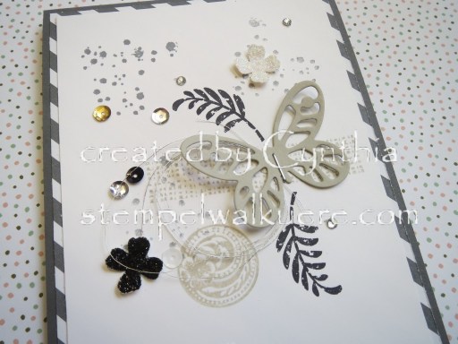 Neutral Butterfly card Stempelwalküre 2