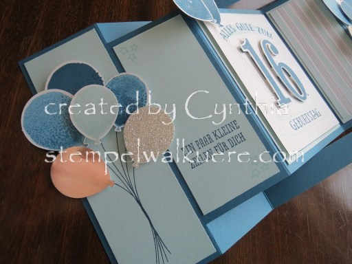 16. Birthday fancy fold Stempelwalküre 1a