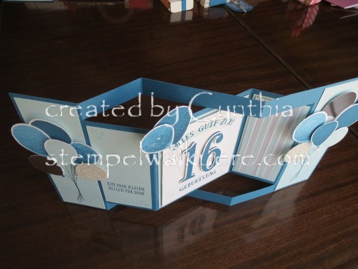 16. Birthday fancy fold Stempelwalküre 1d