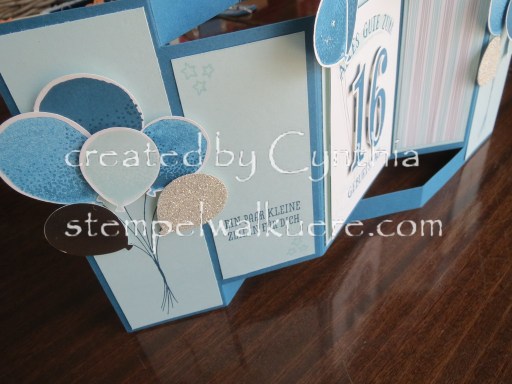 16. Birthday fancy fold Stempelwalküre 1e